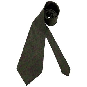 FENDI Green/Burgundy Floral Silk LUXURY Tie HANDMADE ITALY